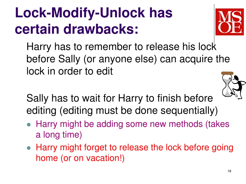 lock modify unlock has certain drawbacks harry