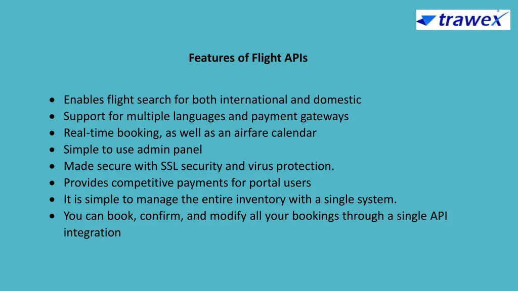 features of flight apis