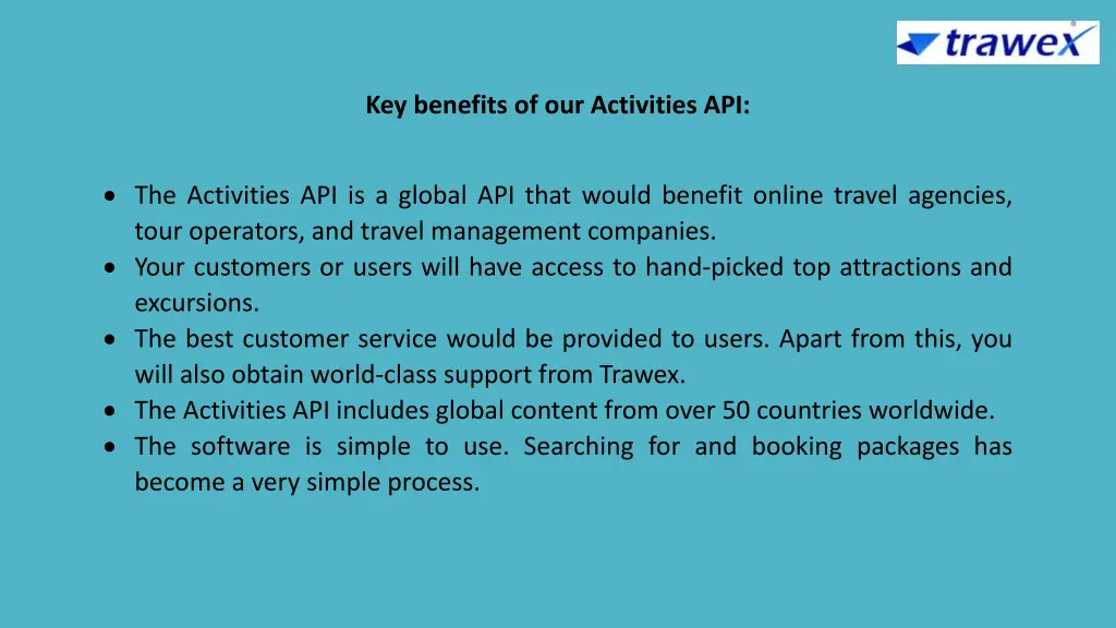 key benefits of our activities api
