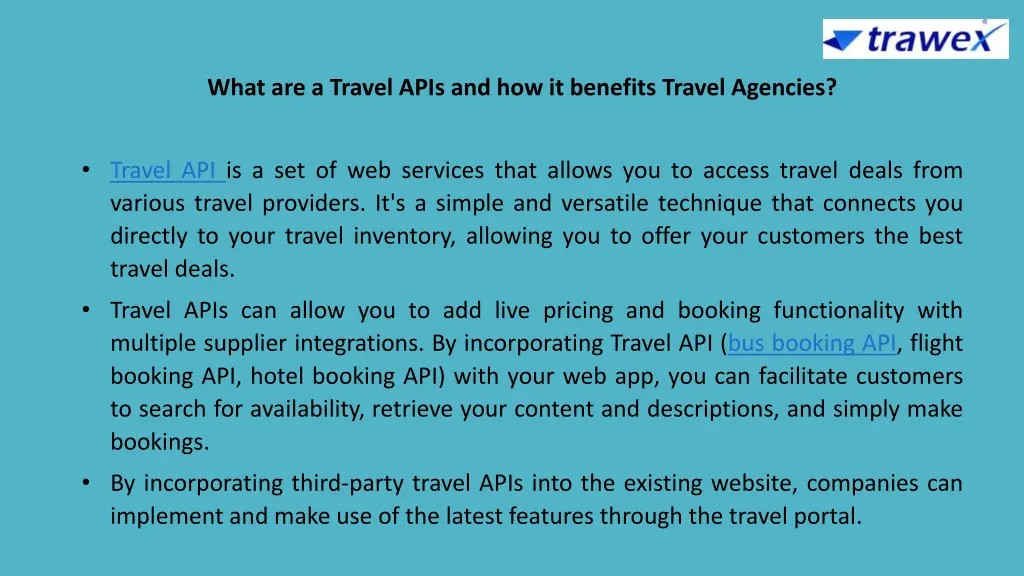 what are a travel apis and how it benefits travel