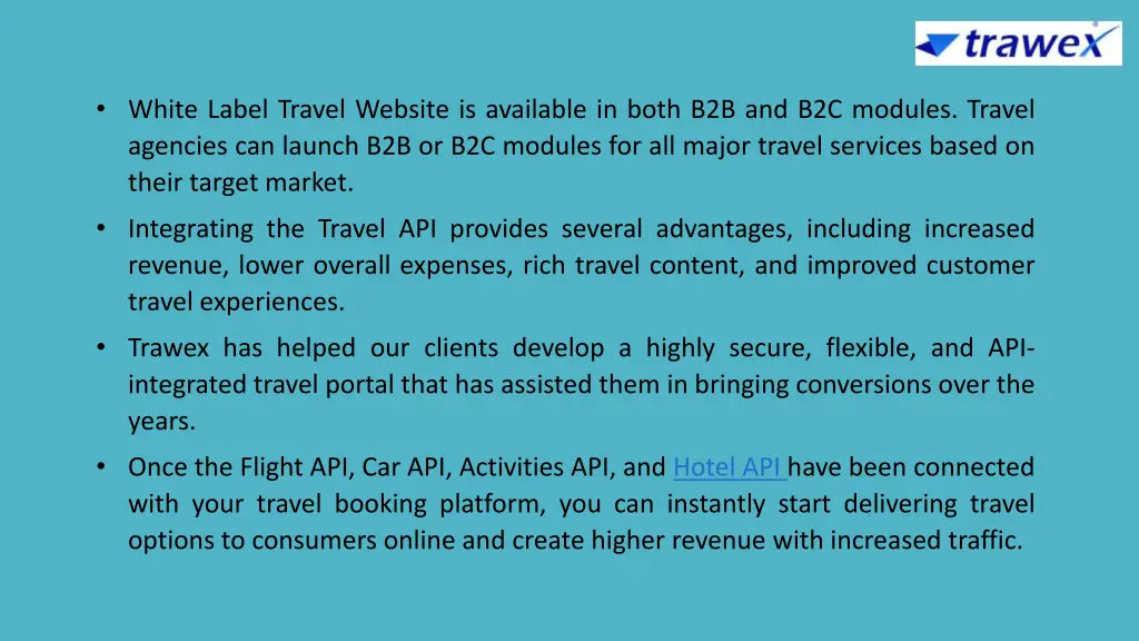 white label travel website is available in both