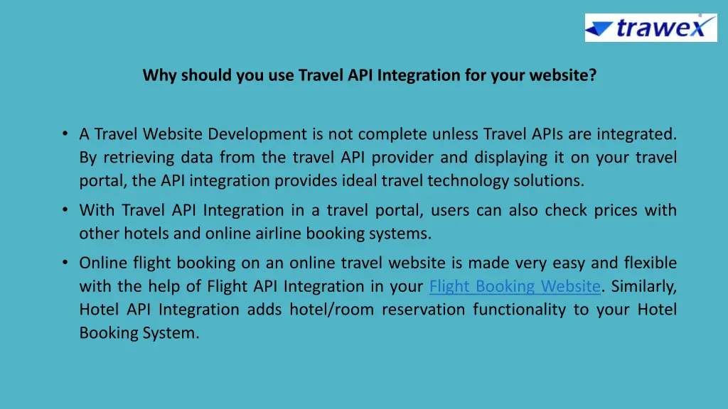 why should you use travel api integration