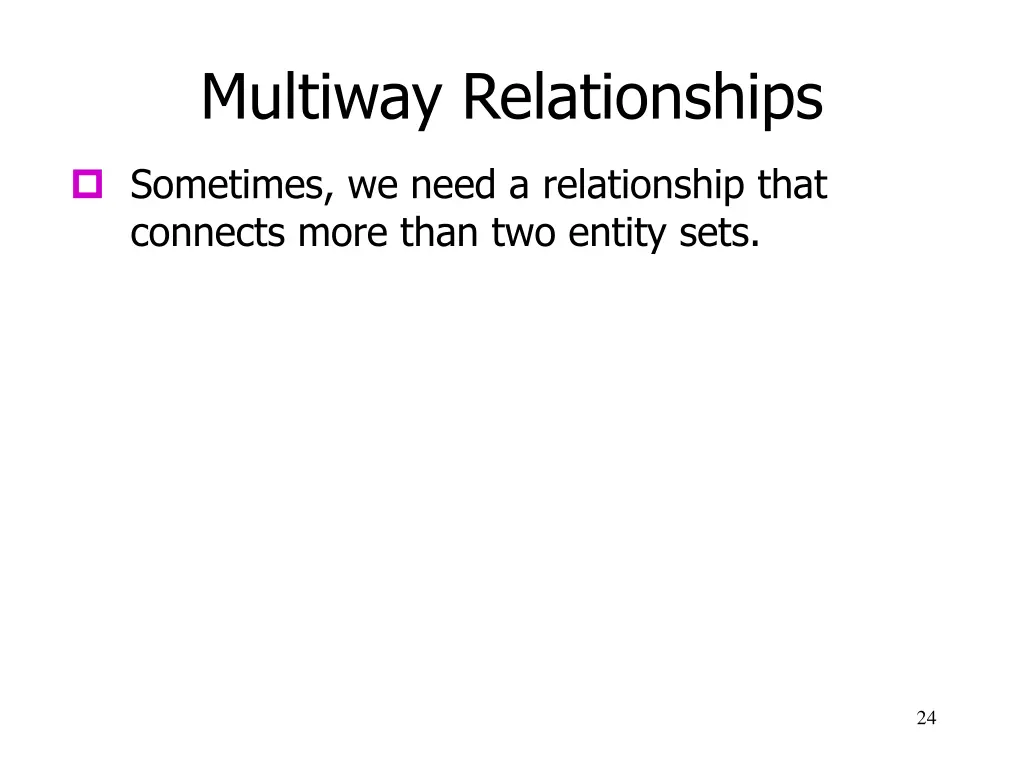 multiway relationships