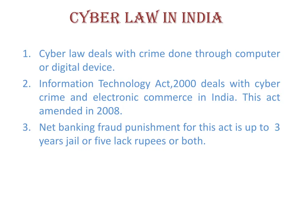 cyber law in india