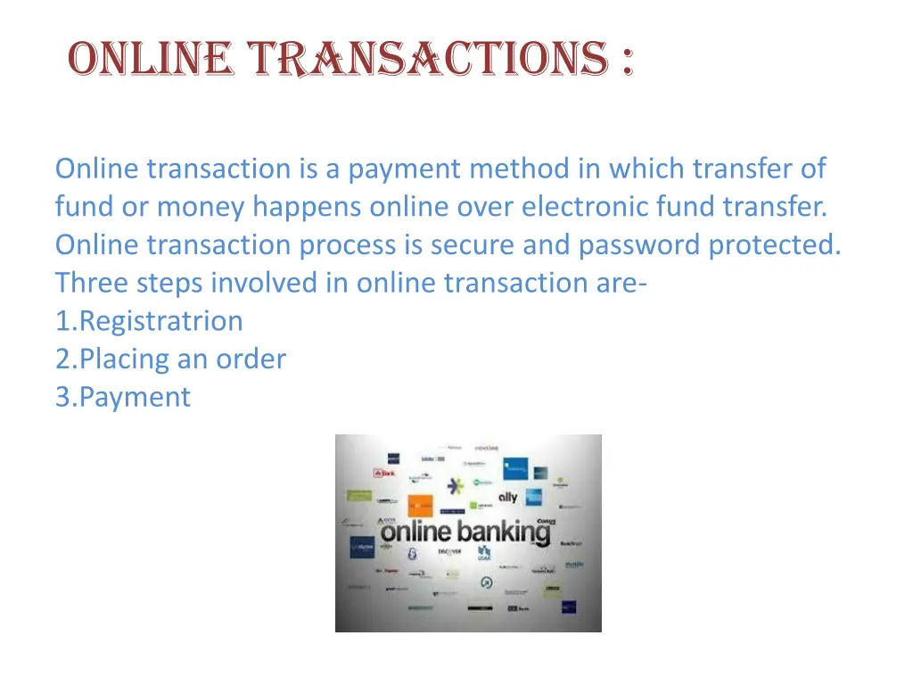 online transactions