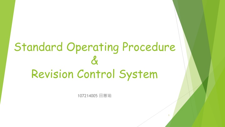 standard operating procedure revision control