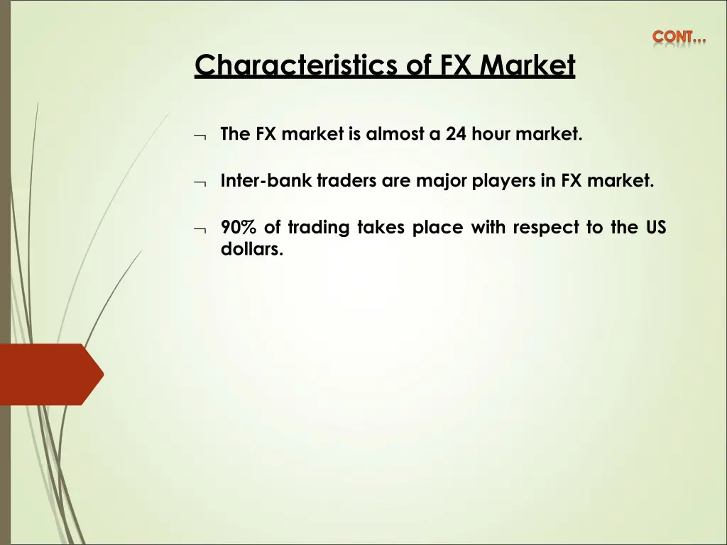 characteristics of fx market 1