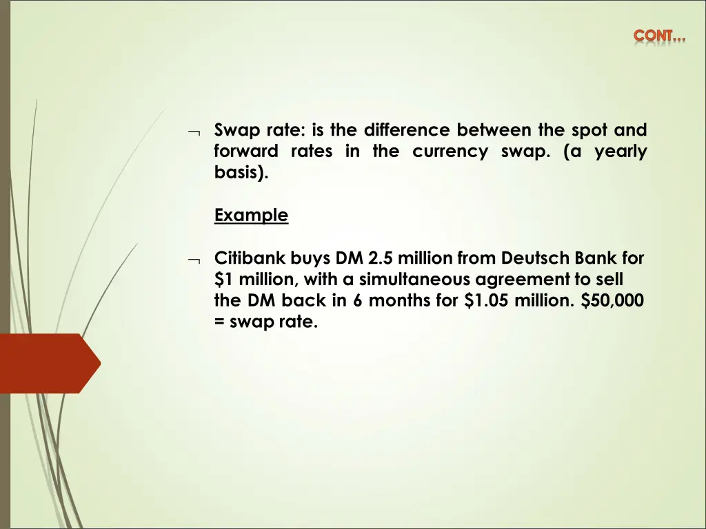 swap rate is the difference between the spot
