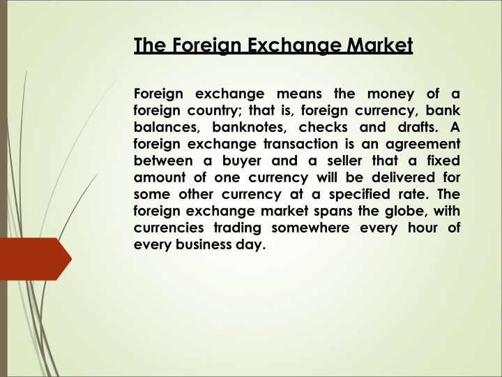 the foreign exchange market
