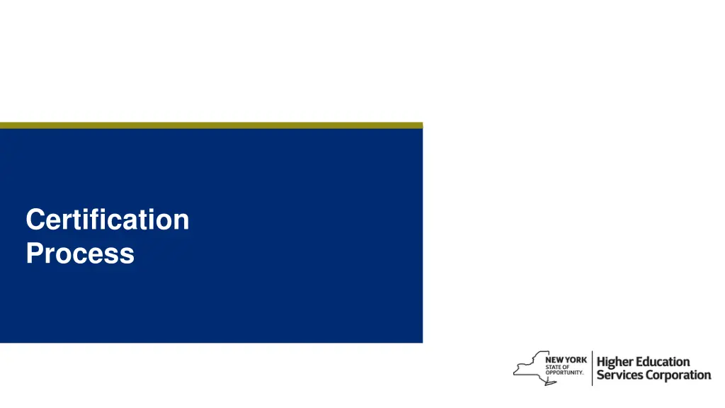 certification process