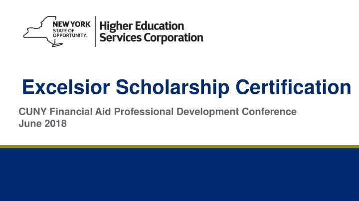 excelsior scholarship certification