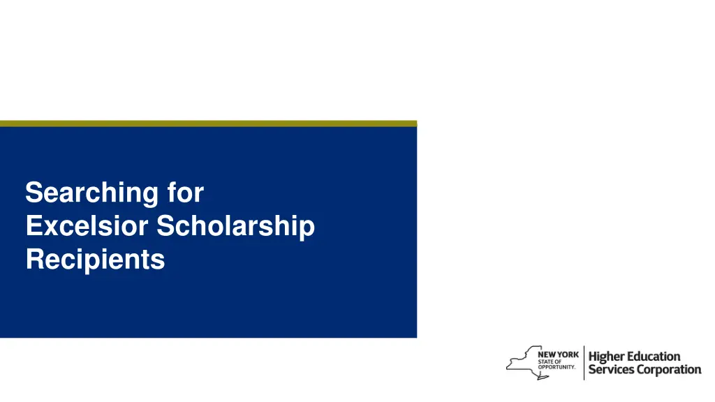 searching for excelsior scholarship recipients