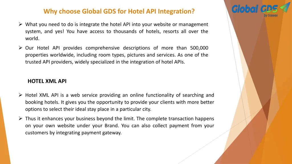 why choose global gds for hotel api integration