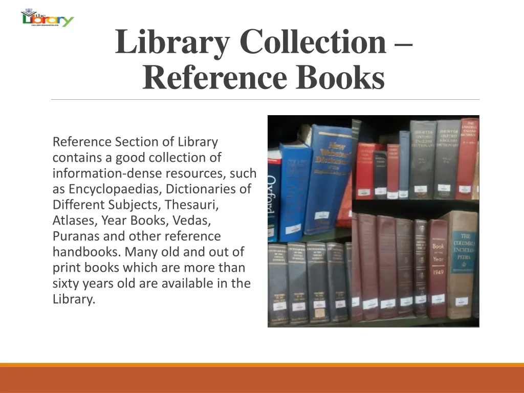 library collection reference books