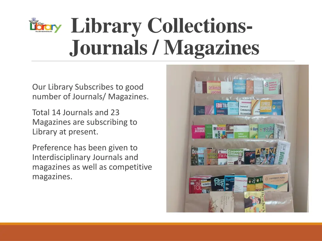 library collections journals magazines