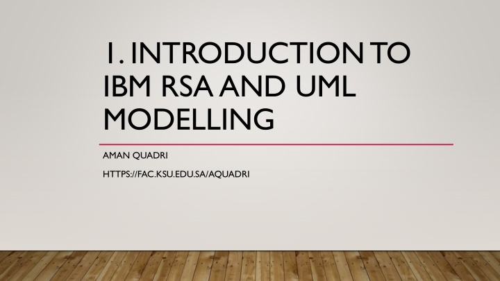 1 introduction to ibm rsa and uml modelling