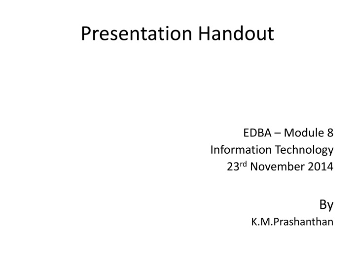 presentation handout