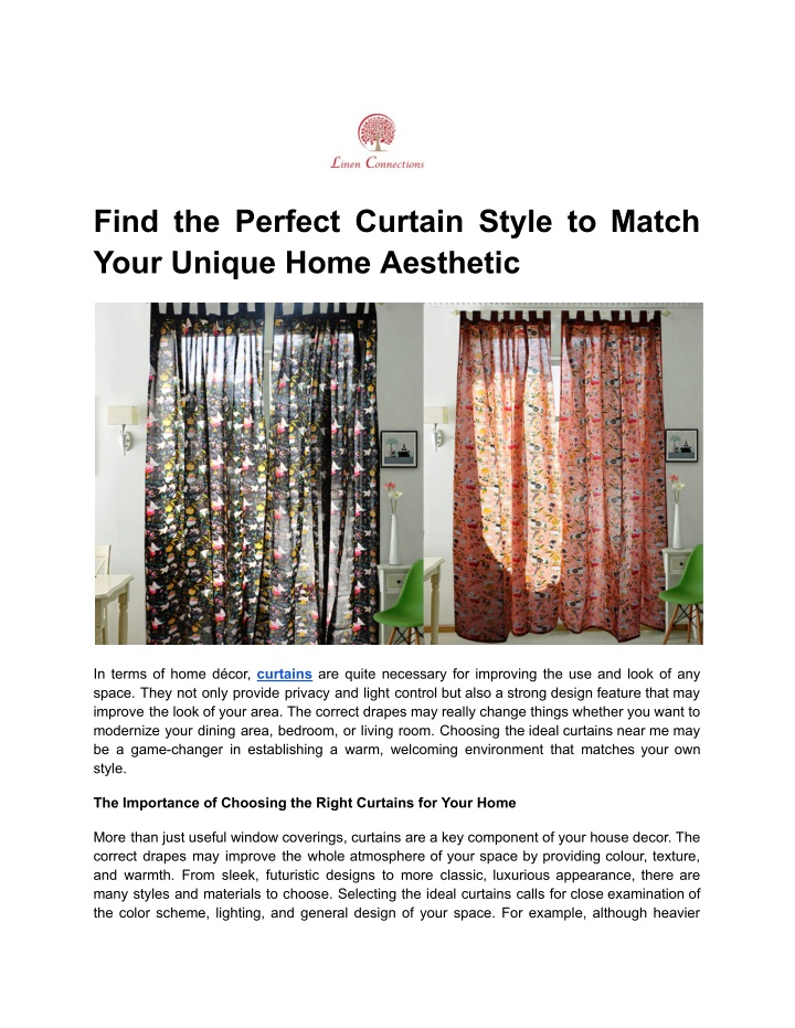 find the perfect curtain style to match your