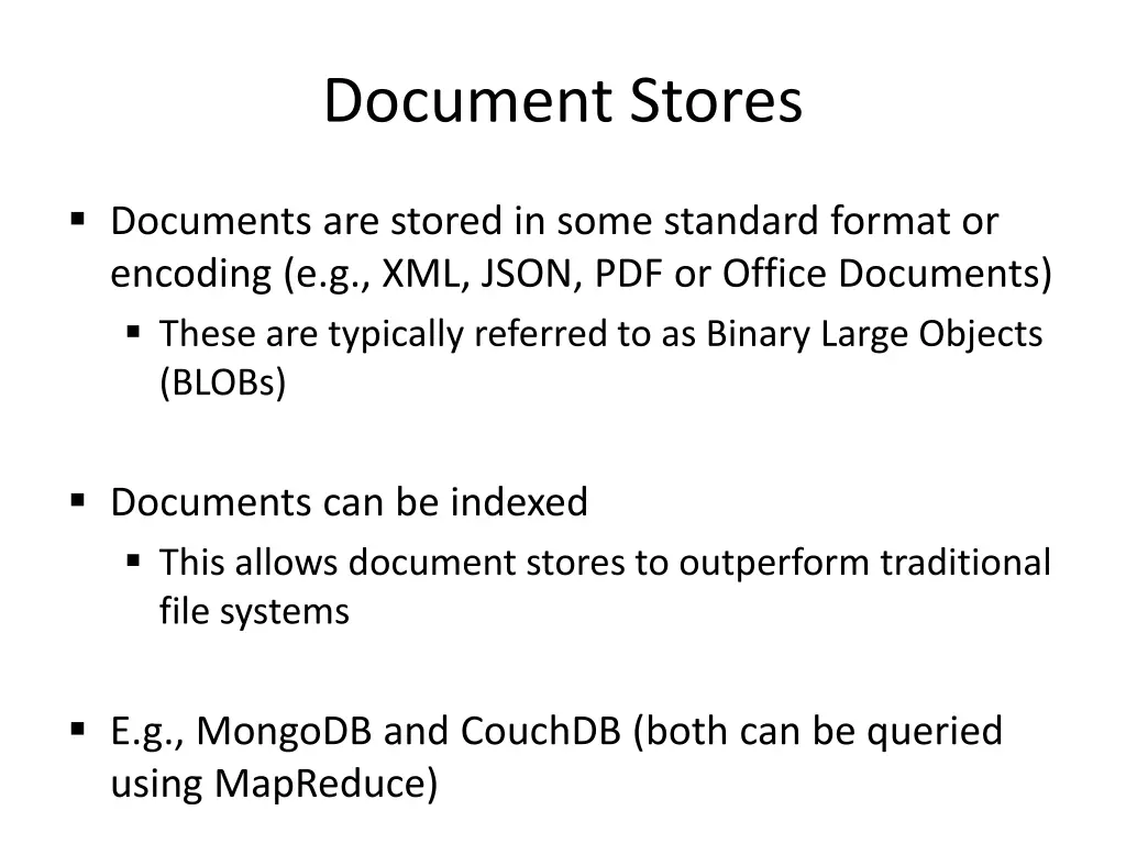 document stores