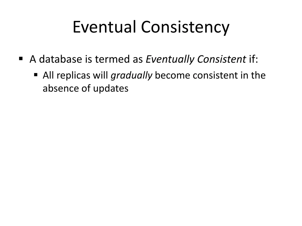 eventual consistency