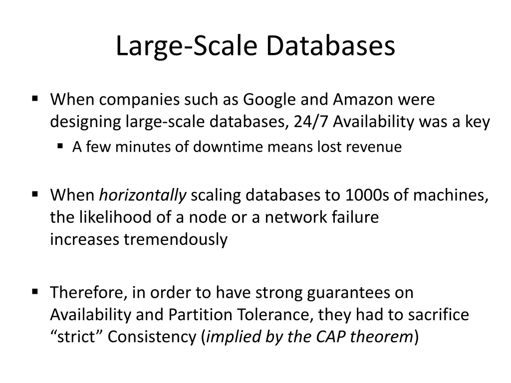 large scale databases