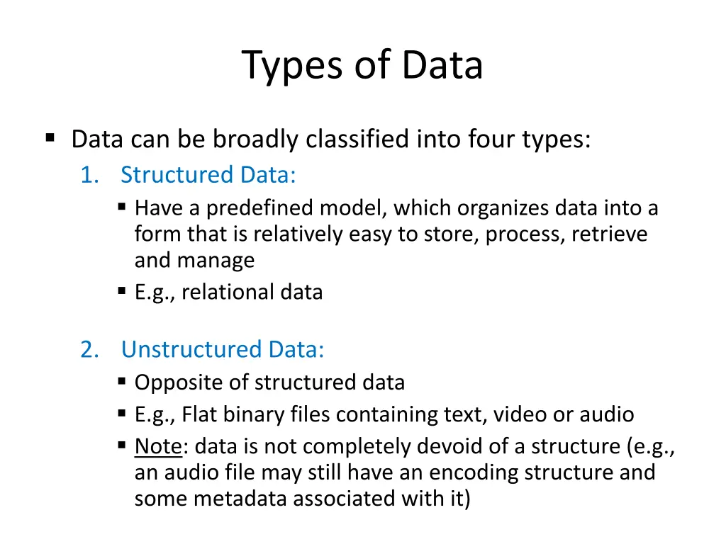 types of data