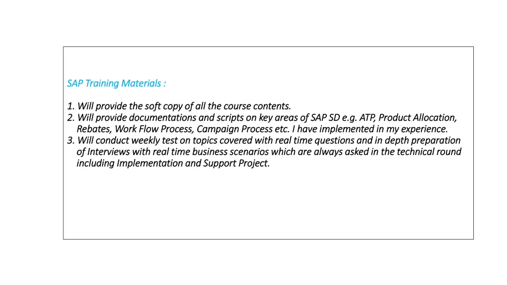 sap training materials sap training materials
