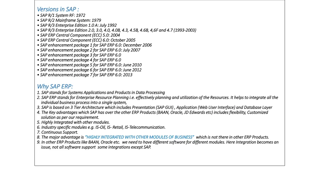 versions in sap versions in sap sap r 1 system