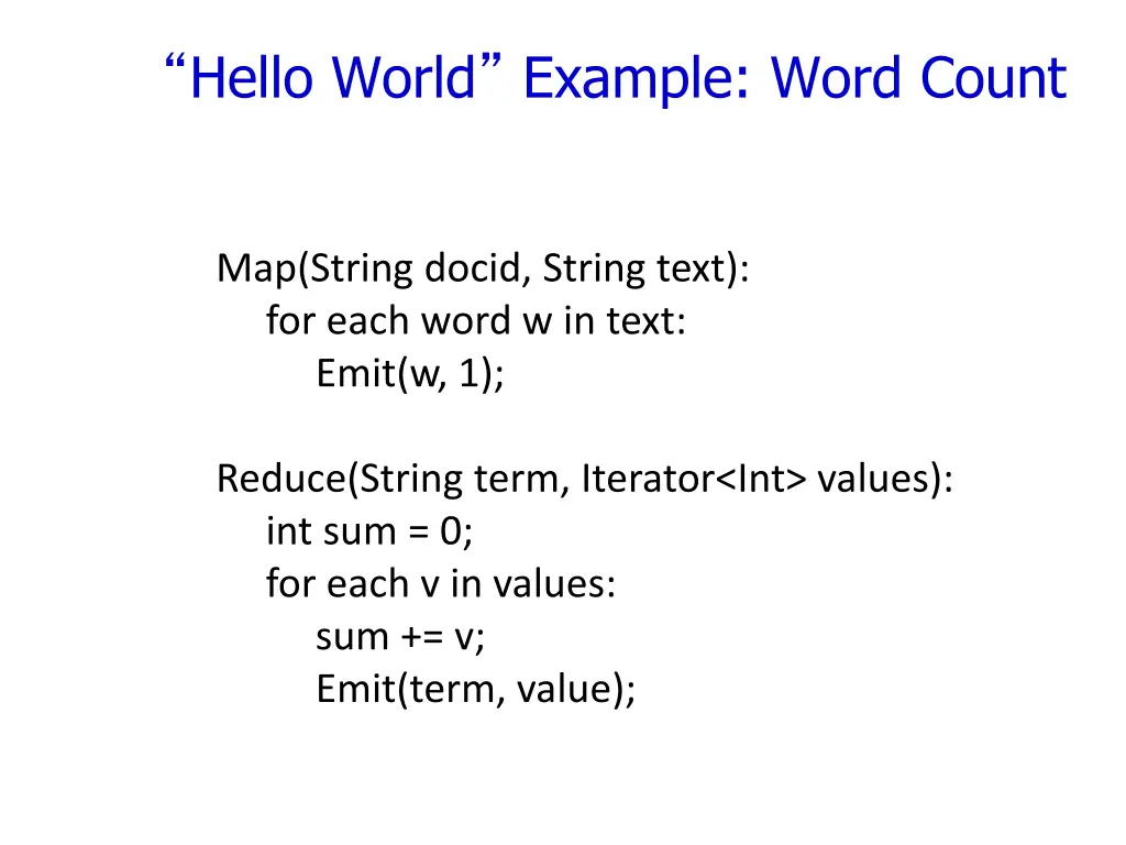 hello world example word count