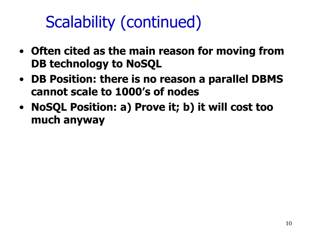 scalability continued