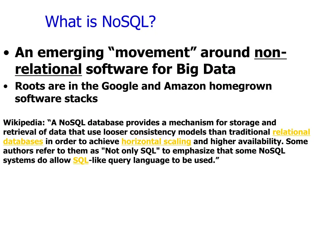 what is nosql 1