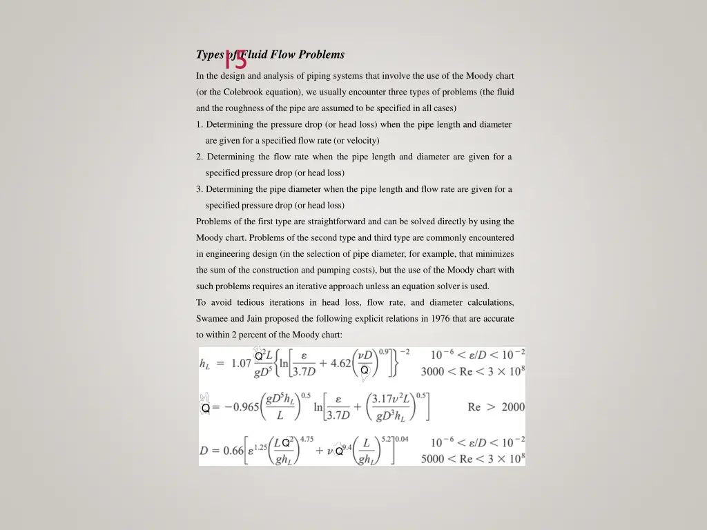 types of fluid flow problems 15