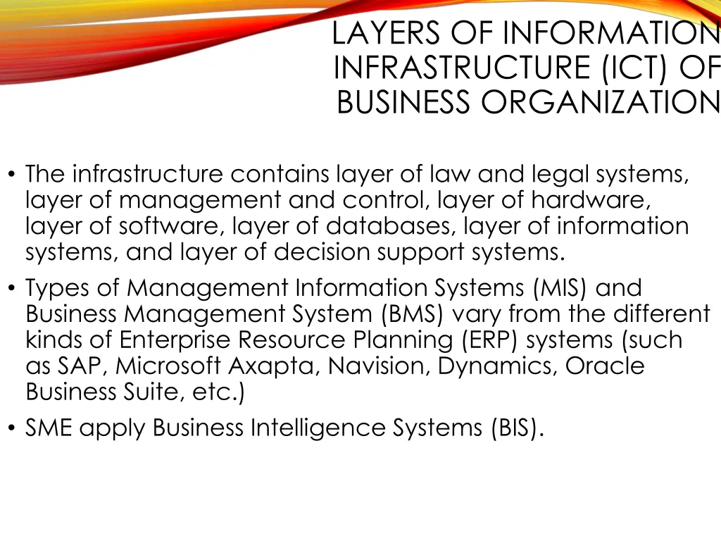 layers of information infrastructure 1