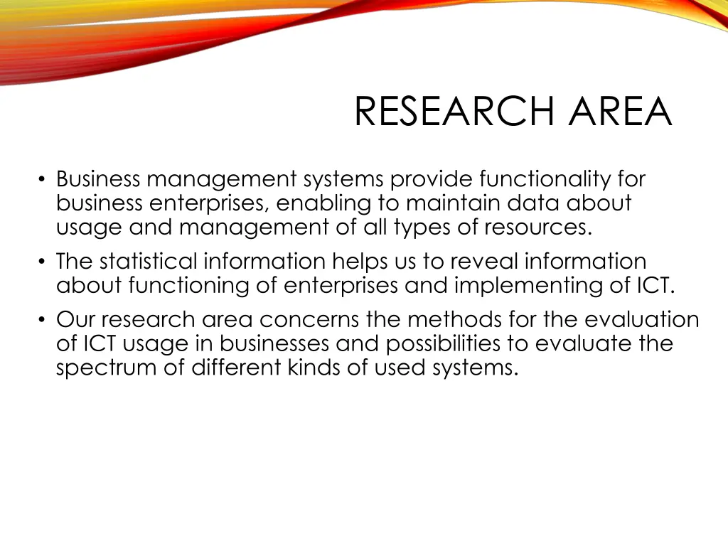 research area