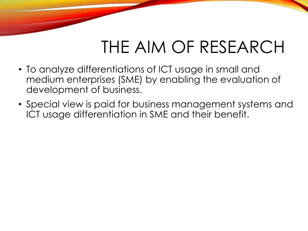 the aim of research