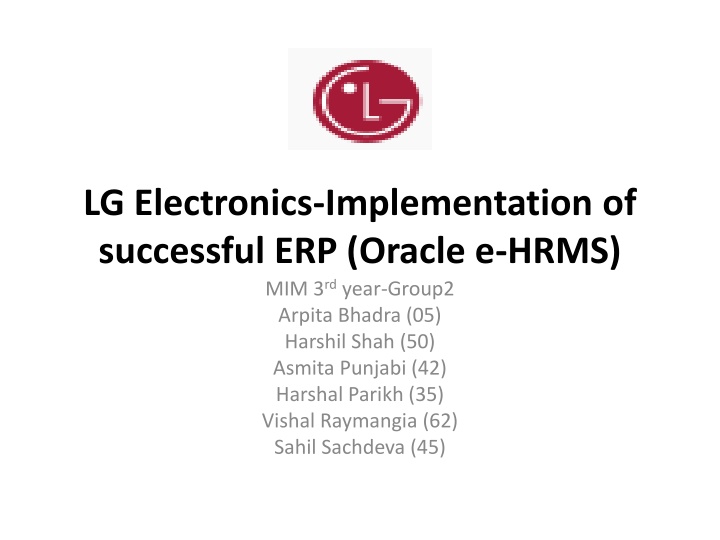 lg electronics implementation of successful