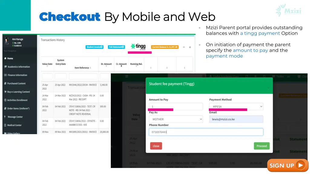 checkout checkout by mobile and web by mobile