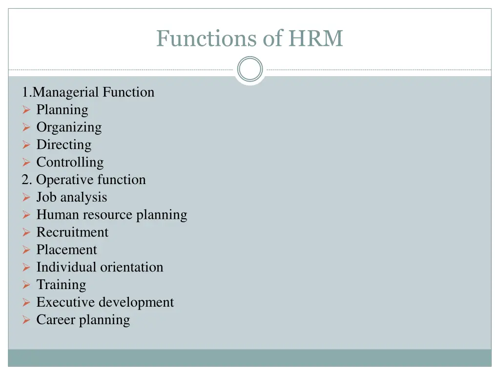 functions of hrm