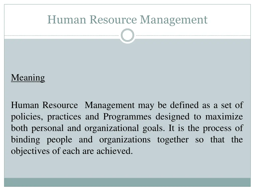 human resource management 1