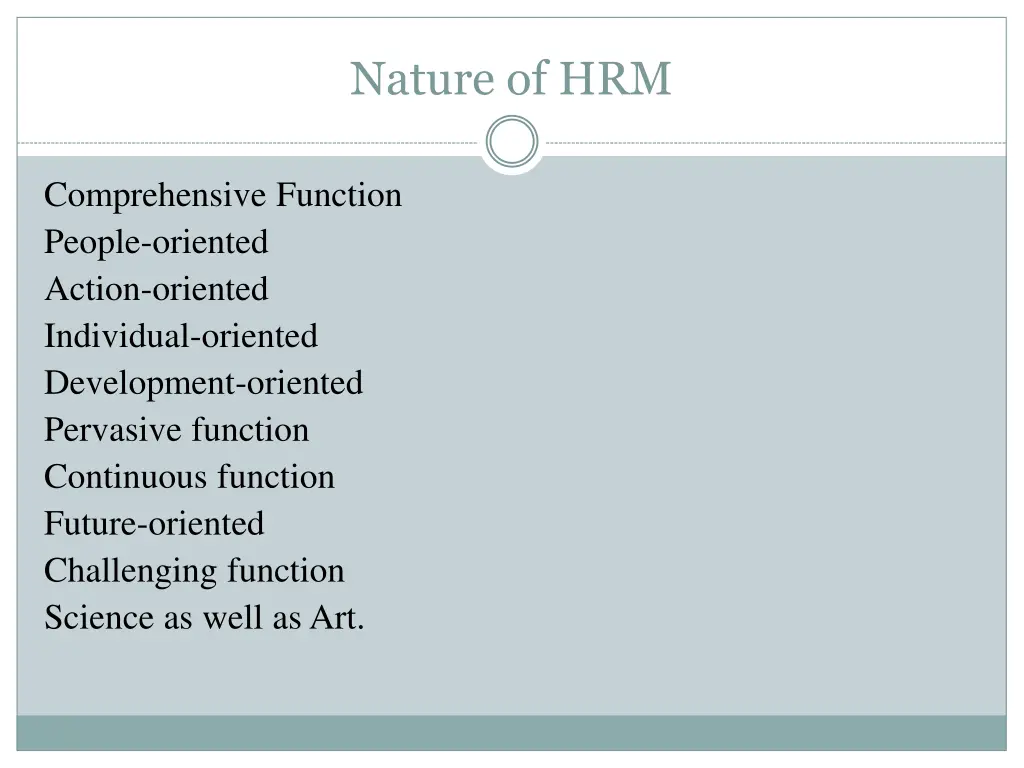 nature of hrm