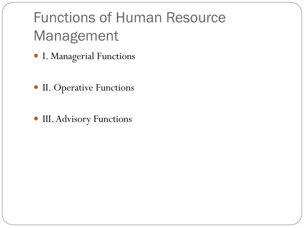 functions of human resource management
