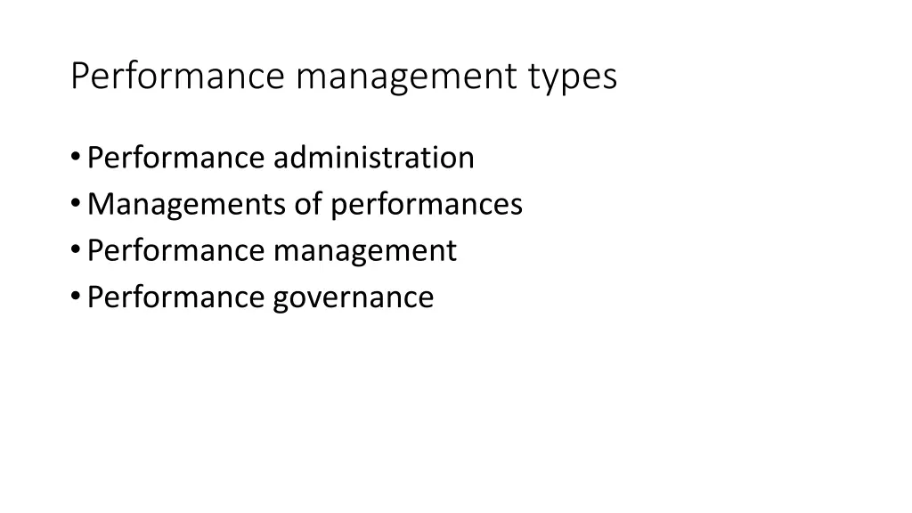 performance management types