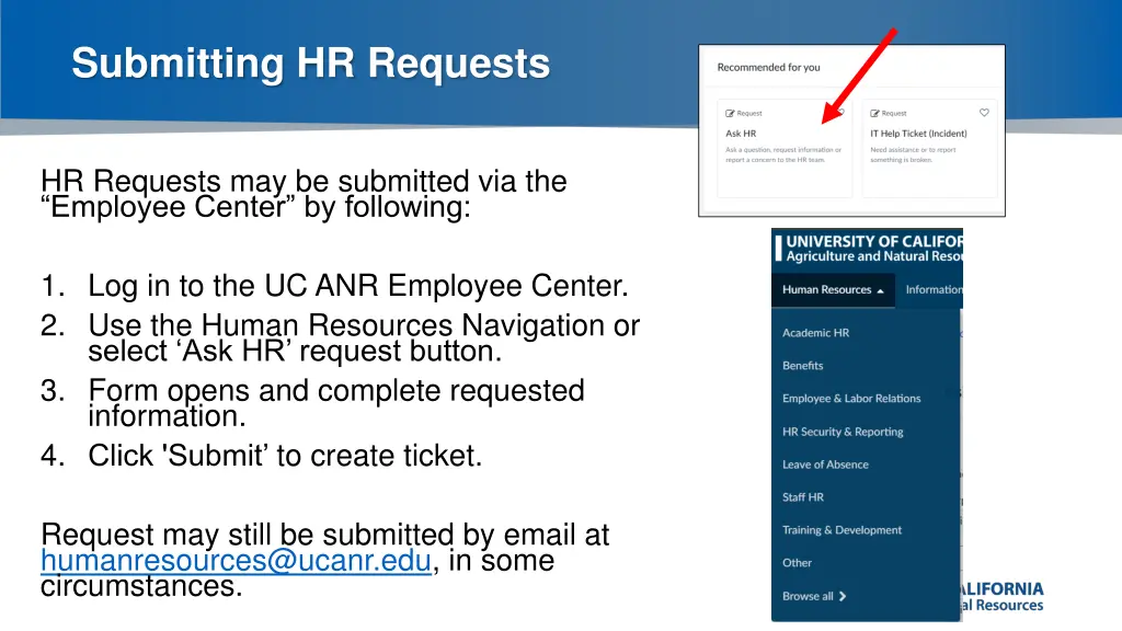 submitting hr requests