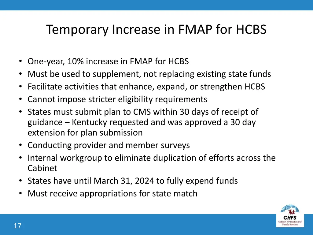 temporary increase in fmap for hcbs