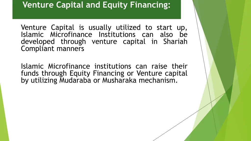 venture capital and equity financing