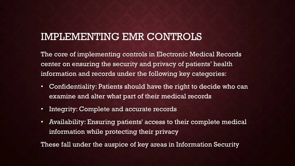 implementing emr controls