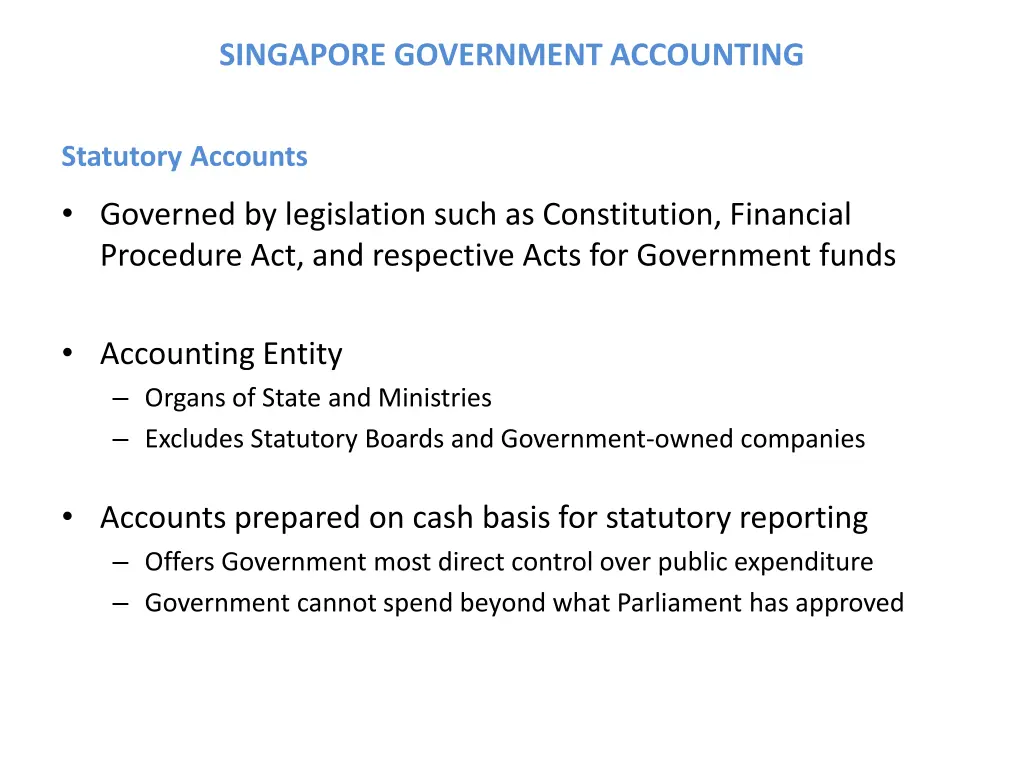 singapore government accounting
