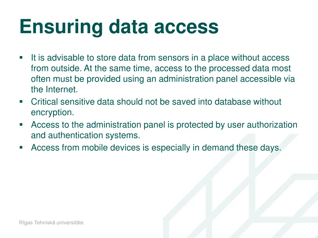 ensuring data access
