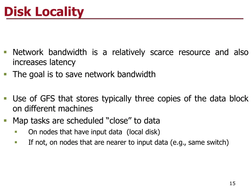 disk locality