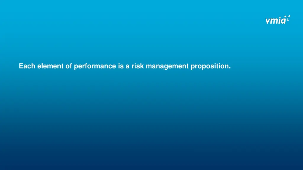 each element of performance is a risk management